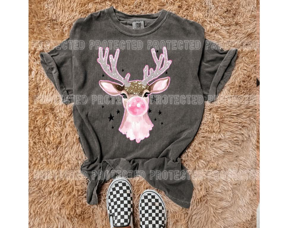 Pink buck tee