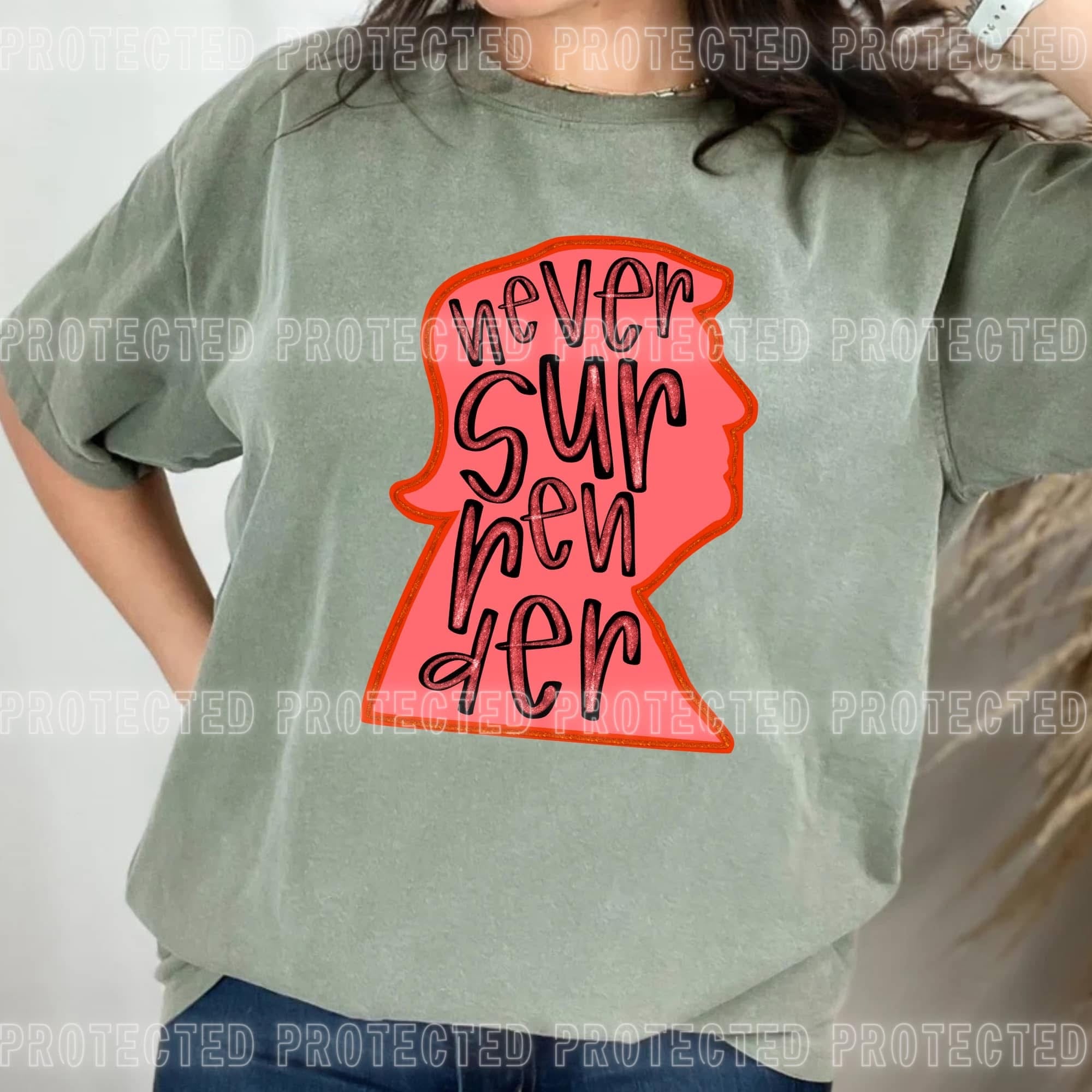Never surrender tee