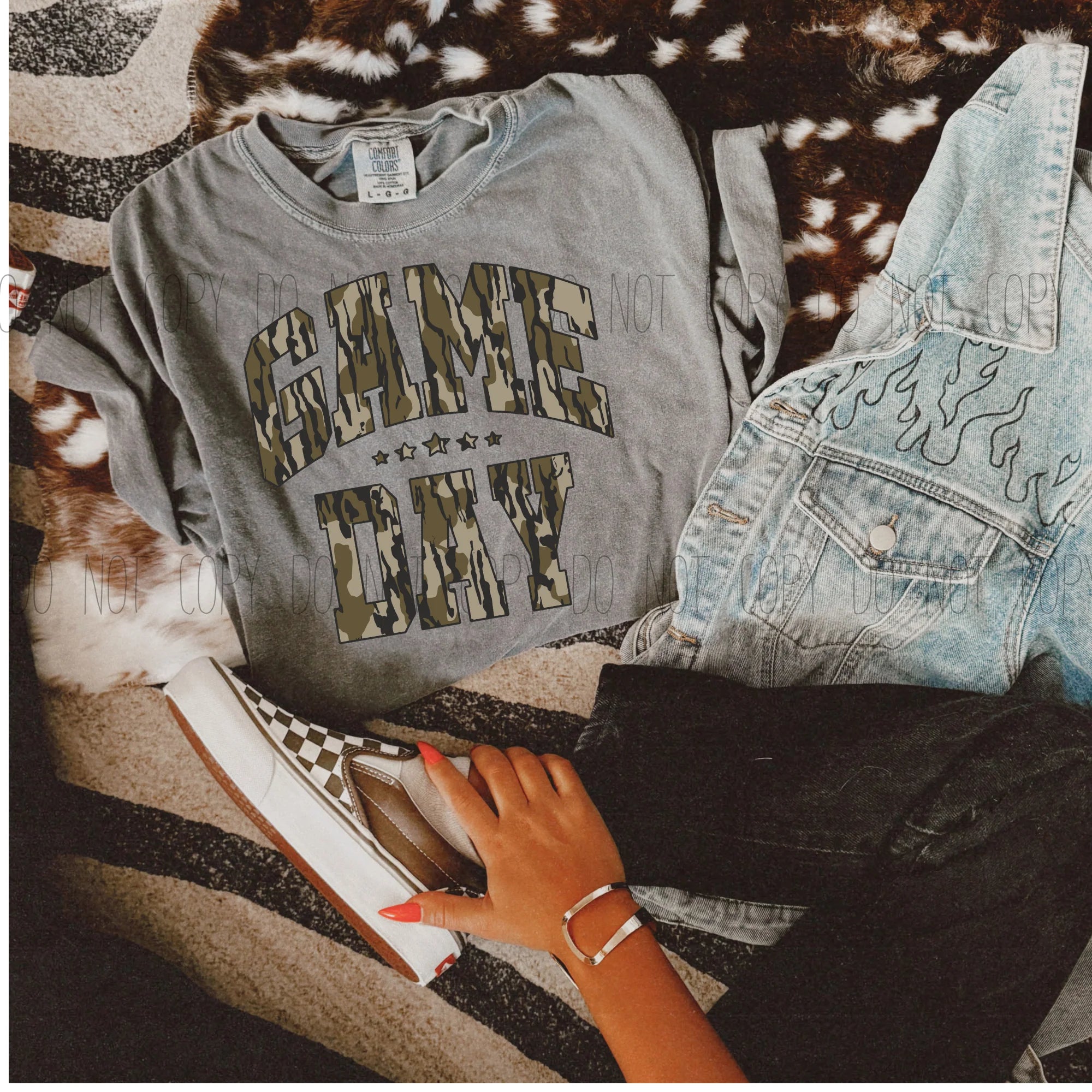 Camo game day tee